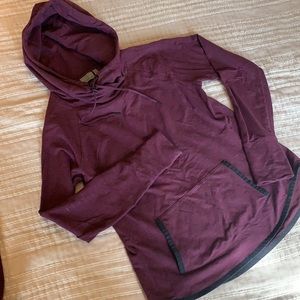 Athleta tech cowl neck hoody with kangaroo pocket
